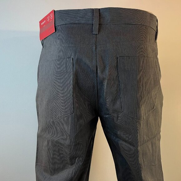 Alfani Men's Grey Black Striped Slim Fit Pants - Size 34 x 30 - NWT - Picture 4 of 5